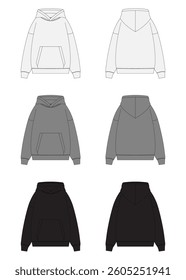 Vector apparel mockup in a minimal linear style. Clean outline illustration for showcasing clothing designs, branding, and prints. Ideal for fashion, e-commerce, and marketing visuals.