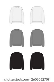 Vector apparel mockup in a minimal linear style. Clean outline illustration for showcasing clothing designs, branding, and prints. Ideal for fashion, e-commerce, and marketing visuals.