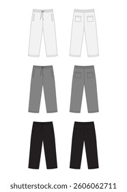 Vector apparel mockup in a minimal linear style. Clean outline illustration for showcasing clothing designs, branding, and prints. Ideal for fashion, e-commerce, and marketing visuals.