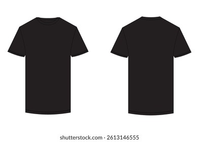 Vector apparel mockup in a minimal linear style. Clean outline illustration for showcasing clothing designs, branding, and prints. Ideal for fashion, e-commerce, and marketing visuals.