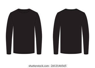 Vector apparel mockup in a minimal linear style. Clean outline illustration for showcasing clothing designs, branding, and prints. Ideal for fashion, e-commerce, and marketing visuals.