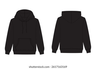 Vector apparel mockup in a minimal linear style. Clean outline illustration for showcasing clothing designs, branding, and prints. Ideal for fashion, e-commerce, and marketing visuals.