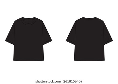 Vector apparel mockup in a minimal linear style. Clean outline illustration for showcasing clothing designs, branding, and prints. Ideal for fashion, e-commerce, and marketing visuals.