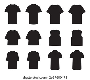 Vector apparel mockup in a minimal linear style. Clean outline illustration for showcasing clothing designs, branding, and prints. Ideal for fashion, e-commerce, and marketing visuals.