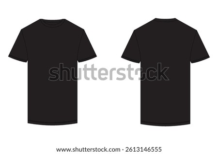 Vector apparel mockup in a minimal linear style. Clean outline illustration for showcasing clothing designs, branding, and prints. Ideal for fashion, e-commerce, and marketing visuals.
