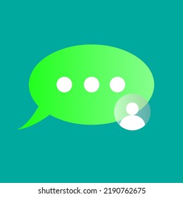 vector appears a green and white gradient message