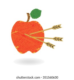 Vector Apple with Arrow