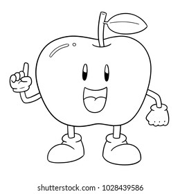 vector of apple cartoon