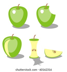 Vector. Apple in color 02