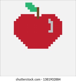 vector apple concept pixel art