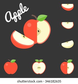 Vector Apple, Flat Design