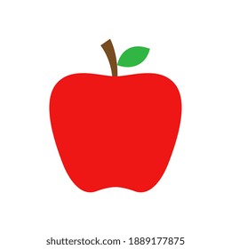 Vector Apple Flat Design Illustration