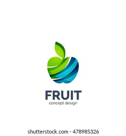 Vector apple fruit business icon design