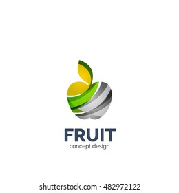 Vector apple fruit business icon design