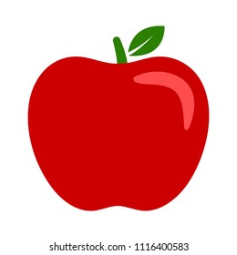 Vector Apple Fruit Illustration, Fresh Healthy Food - Organic Natural Food Isolated