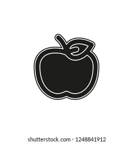 vector apple fruit illustration, fresh healthy food - organic natural food isolated