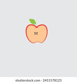 Vector apple or fruit minimalist logo or art