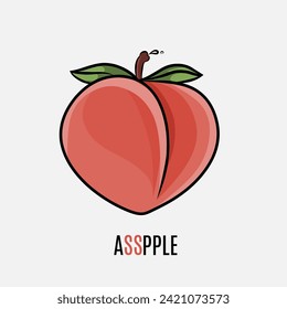 vector of apple funny design perfect for print, etc 