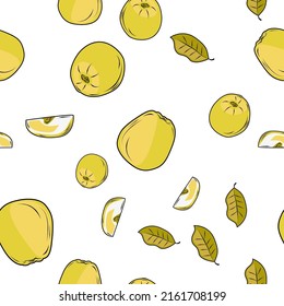 vector apple hand drawing pattern set