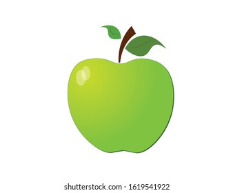 Vector apple icon design with vitamin composition.