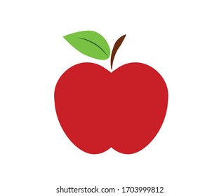 Vector apple icon design with vitamin composition.