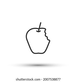 Vector apple icon. Fresh healthy food symbol. For design, web site design, logo, app, UI.