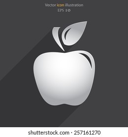 Vector apple icon illustration background.