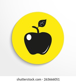 Vector apple icon illustration background.