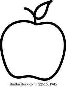 ilustración de icono de manzana vectorial en fondo blanco..eps