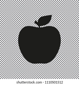 Vector apple icon on a transparent background