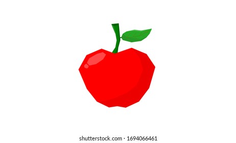 Vektorillustration Apfel, Icon Apfel, Apfelrot, gesunde Ernährung, Kann vollständig gelöst werden