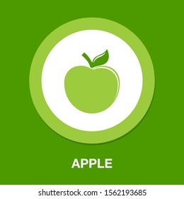 vectorial Ilustración de Apple aislada - alimentos frescos sanos - Icono de alimentos 