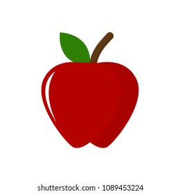 vector apple illustration isolated - healthy fresh fruit symbol, natural sign