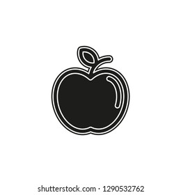 vector apple illustration isolated - healthy fresh fruit symbol, natural sign