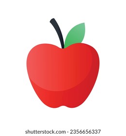 Vector apple isolated on white background.