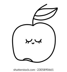 vector of apple , line drawing of apple , apple vector , hand drawing apple
