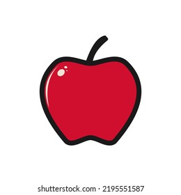 Vector apple logo in a modern flat style
