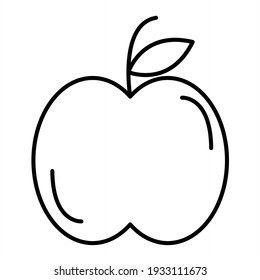Vector Apple Outline Icon Design
