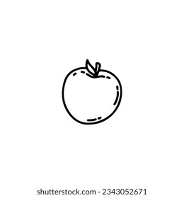 concepto de ilustración de contorno de manzana vectorial