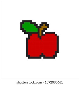 Vector apple pixel art color