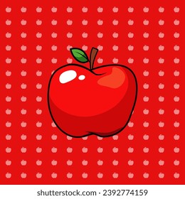 vector apple shape, fully editable.