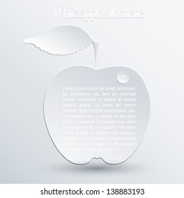 Vector apple silhouette: abstract illustration
