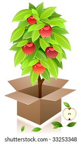 Vector apple tree.