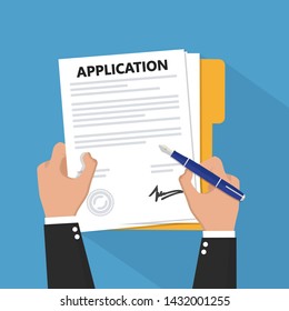 Vector application documents with stamp and pen