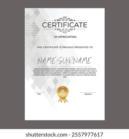 Vector Appreciation Certificate Template 2