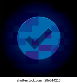 Vector approval sign.