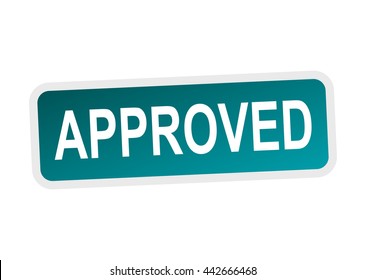 Vector approved sign. Flat vector illustration