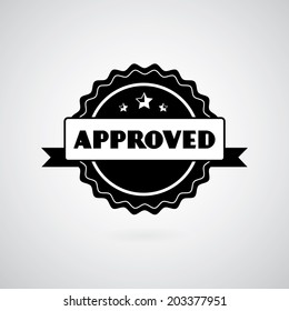 Vector approved stamp vintage labels 