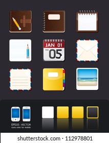 vector apps icon set/tablet & mobile phone app