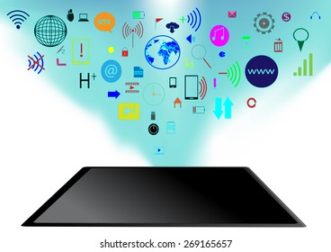 Vector Apps mobile phone background graphic